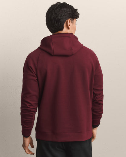 Hoodie in Bordeaux Red, product view 3