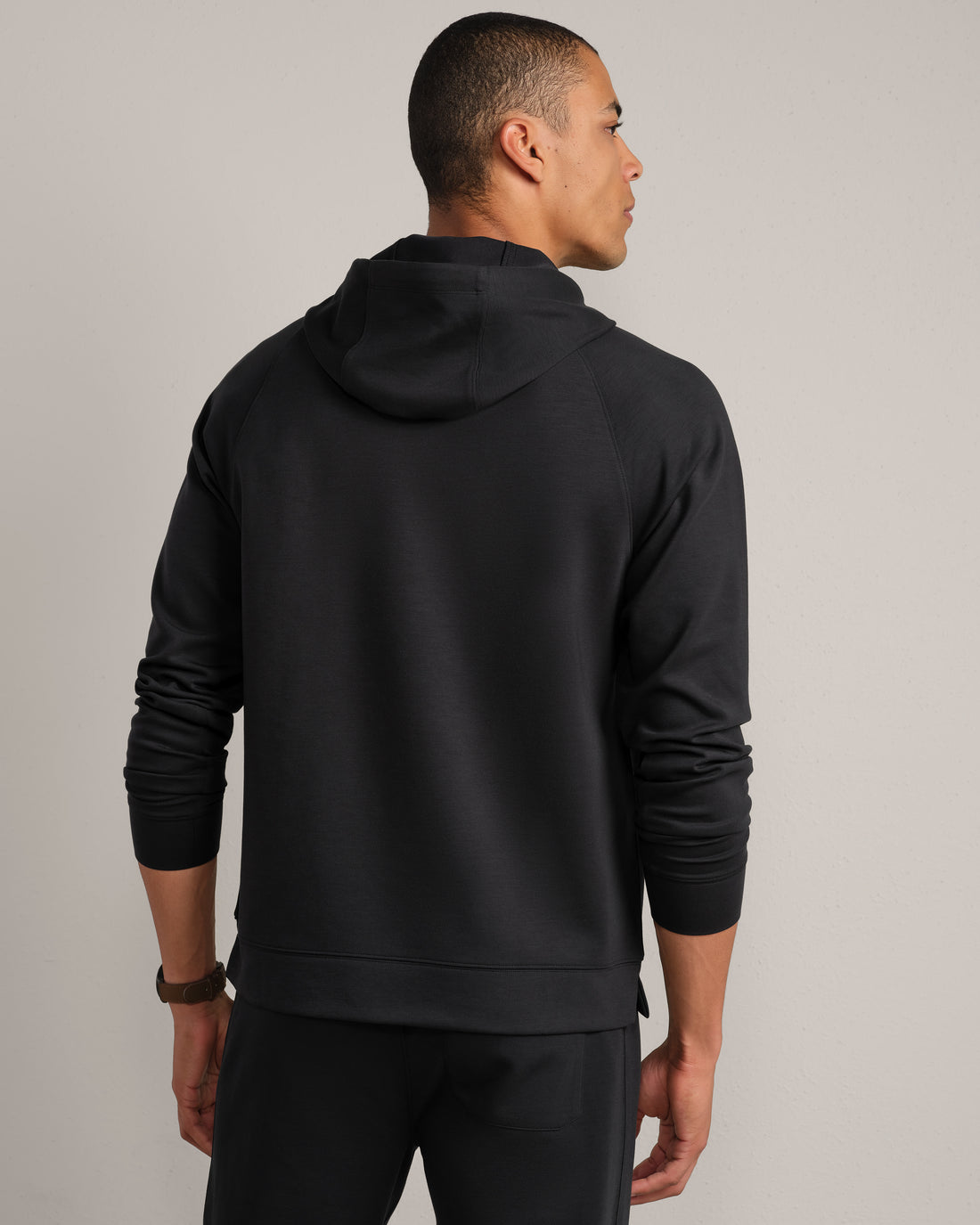 Hoodie in Pure Black, product view 2
