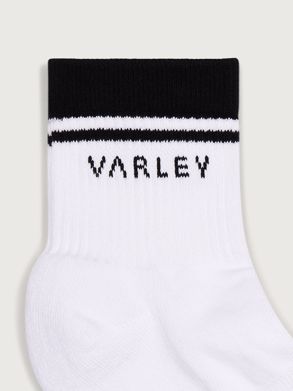 Varley Lenni Half Crew Sock in White/Black, alternate view