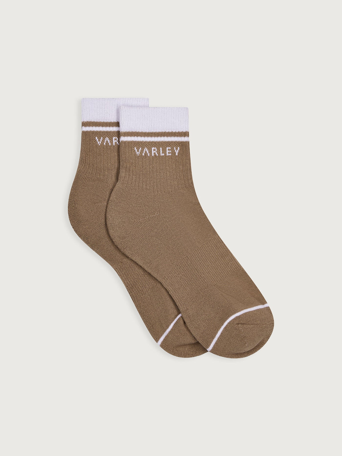 Varley Lenni Half Crew Sock in Desert Taupe
