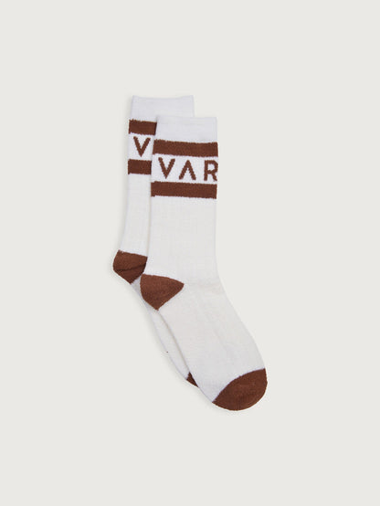 Varley Spencer Sock in Egret/Tortoise Shell