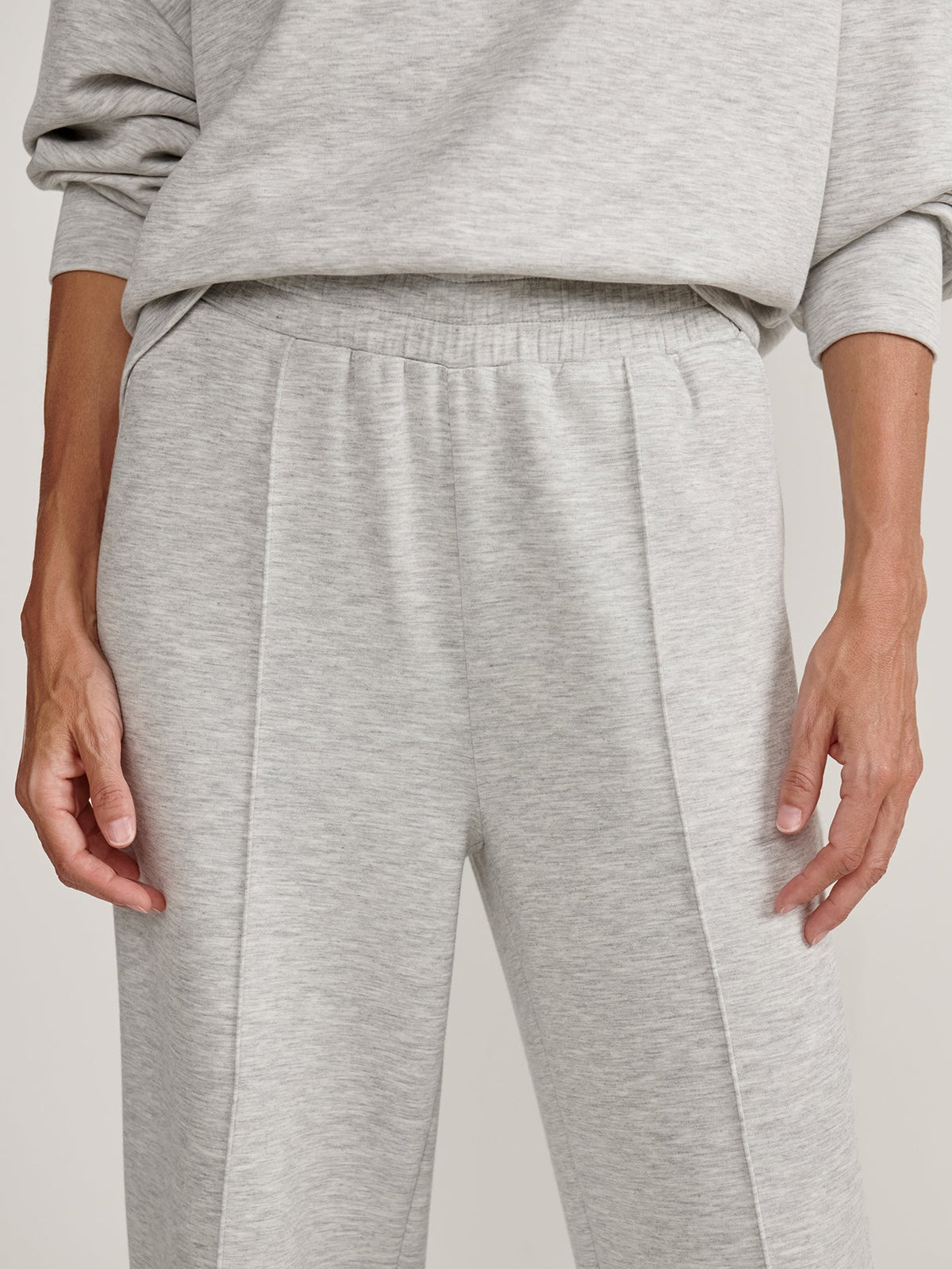 Wideleg in Light Grey Marl, back view