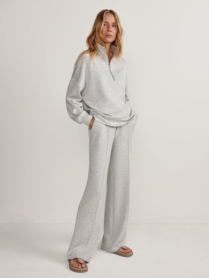 Wideleg in Light Grey Marl, detail view