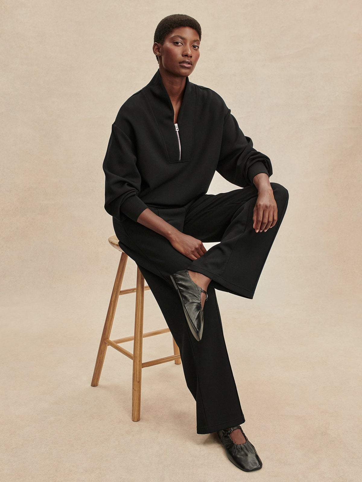 Varley The Wide Leg Pant 28 in Black