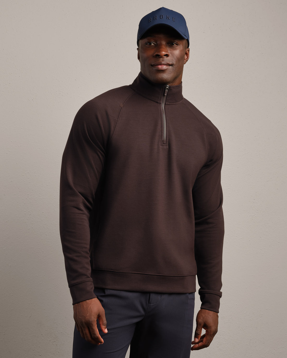 Rhone DreamState 1/4 Zip in Dark Espresso